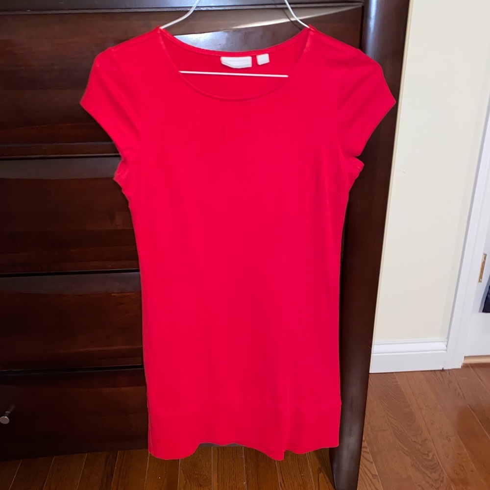 Red Cotton Mini Dress